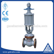 WCB flange type gate valve with pneumatic actuator